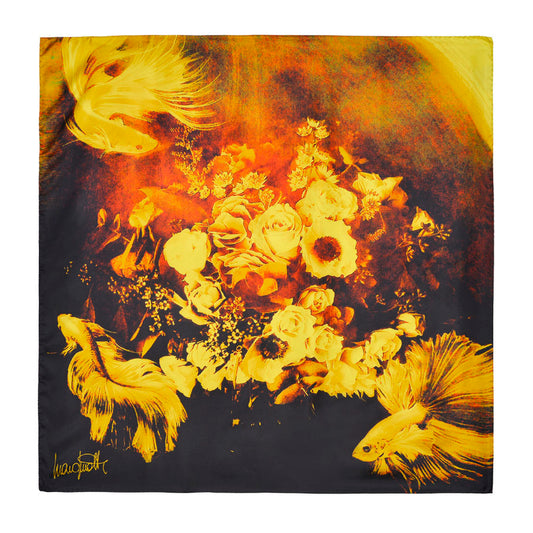 Foulard Fishes & Roses - MARTA VITALI