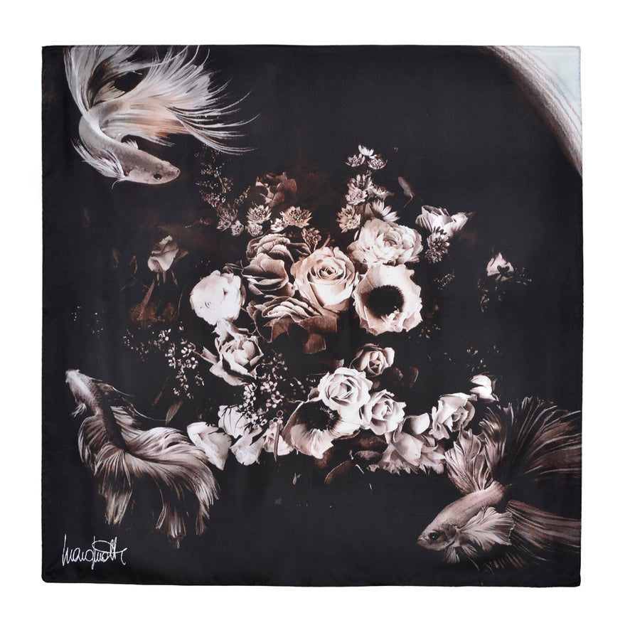 Maxi Foulard Fishes & Roses - MARTA VITALI