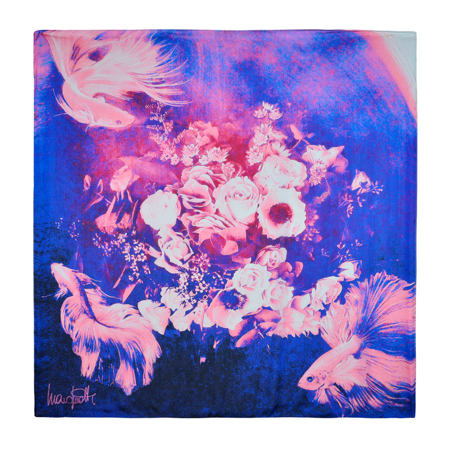 Maxi Foulard Fishes & Roses - MARTA VITALI