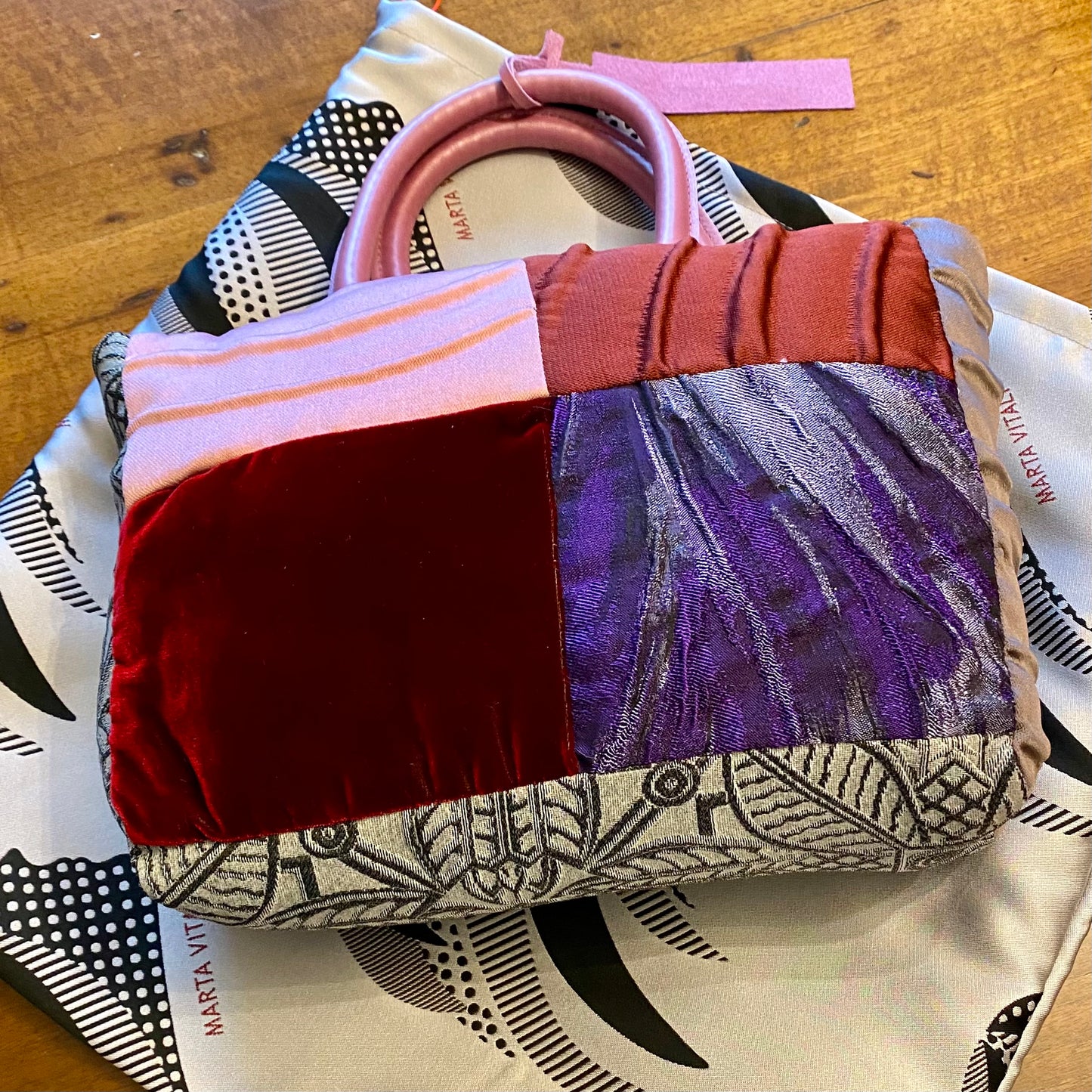 Mini Shopper manici rosa - MARTA VITALI