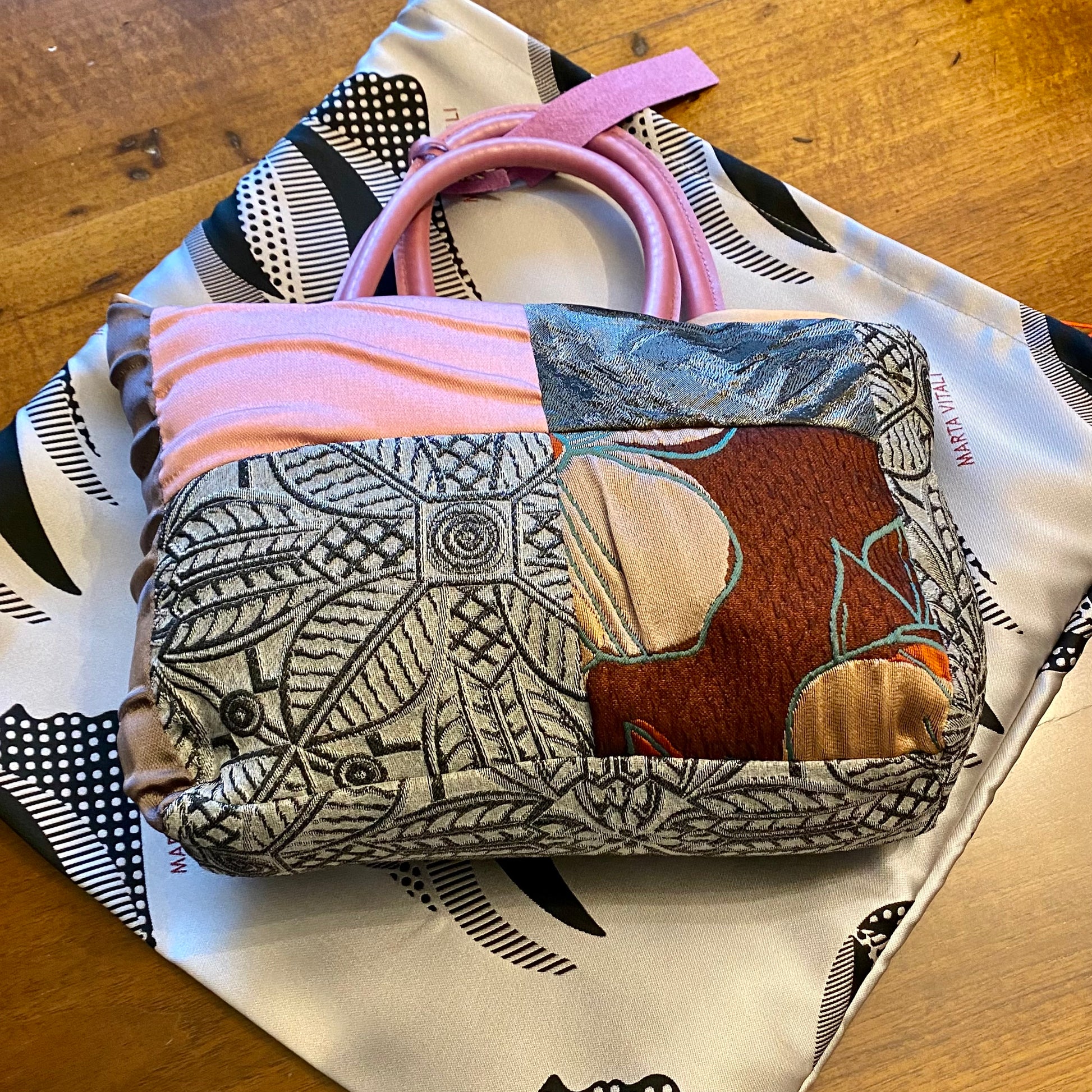 Mini Shopper manici rosa - MARTA VITALI