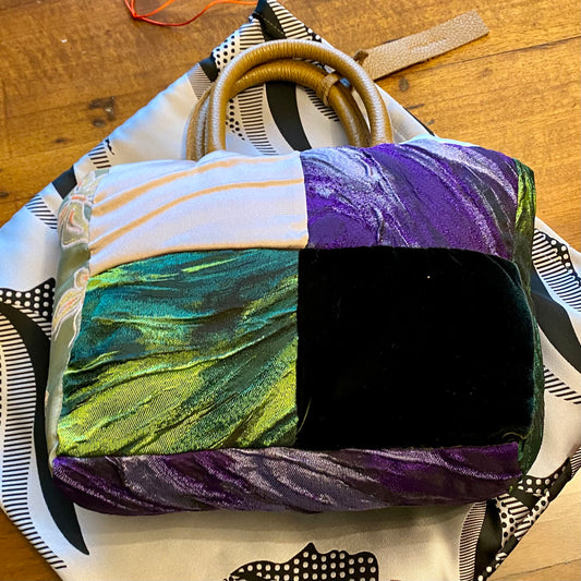 Mini Shopper viola/verde - MARTA VITALI